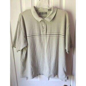 Men's Pierre Cardin Ribbed Polo Shirt Striped XL